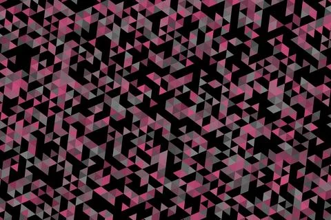 Abstract geometric pattern with black and pink shapes Stock Illustration