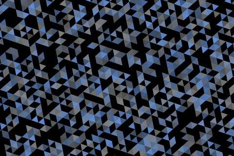 Abstract geometric pattern with black and blue shapes 库存插图
