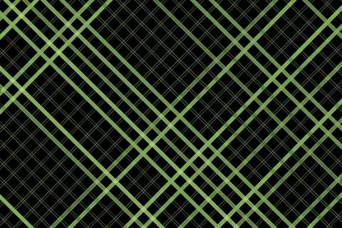 Abstract geometric pattern with black and green lines 库存插图