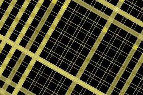 Abstract geometric pattern with black and yellow lines Stock Illustration