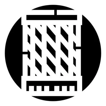 Abstract geometric pattern in black and white circle Stock Illustration