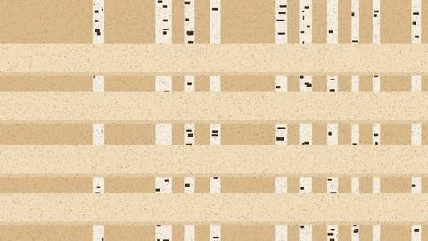 Abstract geometric pattern with black and white stripes on beige background Stock Illustration