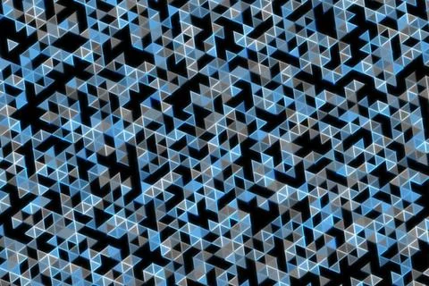 Abstract geometric pattern with black blue and gray colors Stock Illustration