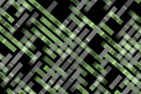 Abstract geometric pattern with black, gray, and green lines Stock Illustration