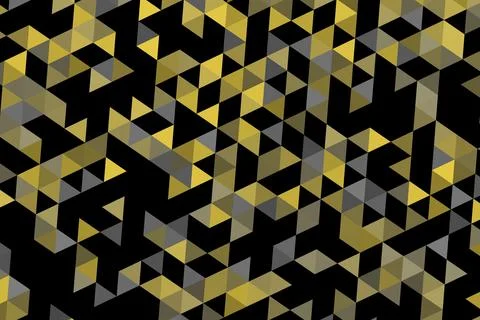 Abstract geometric pattern with black, green, yellow colors Stock Illustration