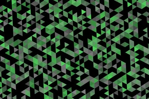Abstract geometric pattern with black green gray shapes Stock Illustration
