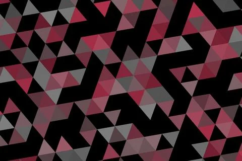 Abstract geometric pattern with black pink gray triangles 스톡 일러스트