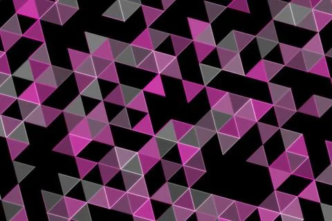 Abstract geometric pattern with black purple and gray cubes Stock Illustration