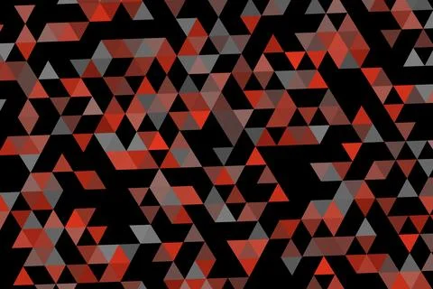 Abstract geometric pattern with black red and gray triangles Stock Illustration