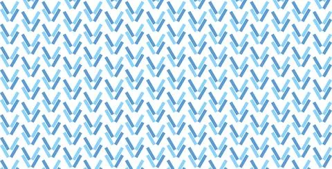 Abstract Geometric Pattern: Blue and White Seamless Design Stock Illustration