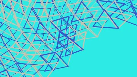 Abstract geometric pattern with blue and pink triangles Stock Illustration