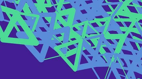 Abstract geometric pattern with blue and green triangles Stockillustratie