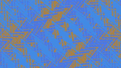 Abstract geometric pattern with blue and brown shapes Stockillustratie
