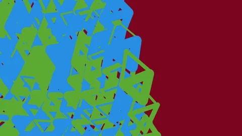 Abstract geometric pattern with blue and green triangles Stock Illustration