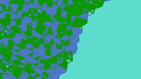 Abstract geometric pattern with blue and green shapes 스톡 일러스트