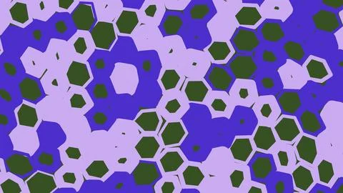 Abstract geometric pattern with blue and green hexagons 스톡 일러스트