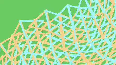 Abstract geometric pattern with blue and orange lines Illustrazione stock