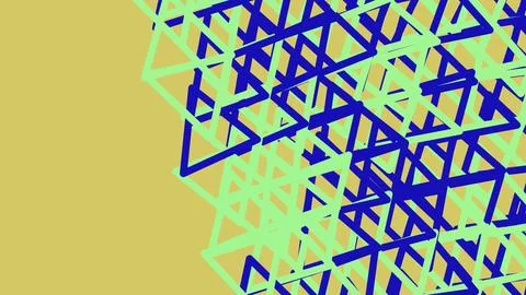 Abstract geometric pattern with blue and green triangles Stock Illustration