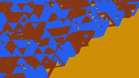 Abstract geometric pattern with blue and brown triangles Stock Illustration