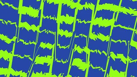 Abstract geometric pattern with blue and lime green shapes Stockillustratie