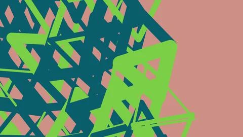 Abstract geometric pattern with blue and green shapes Stock Illustration