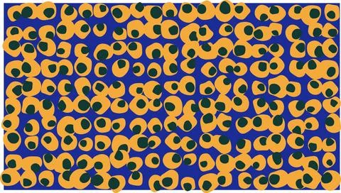 Abstract geometric pattern with blue and yellow shapes Stock Illustration