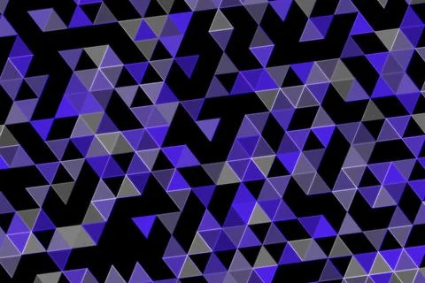 Abstract geometric pattern with blue and black triangles Stock Illustration