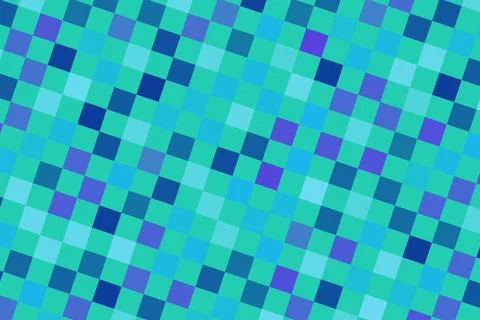Abstract geometric pattern with blue and green squares Stock Illustration