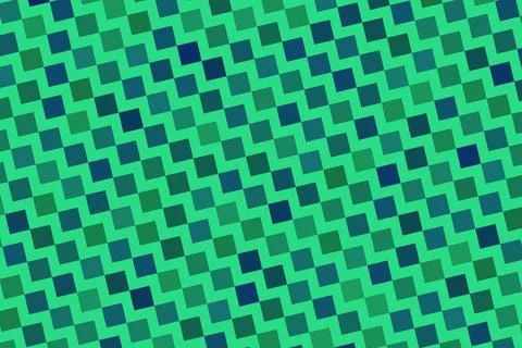 Abstract geometric pattern with blue and green squares Stock Illustration