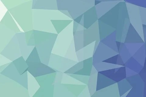 Abstract geometric pattern of blue and green triangles Stock Photos