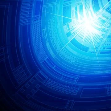 Abstract geometric pattern on a blue background. Illustrazione stock