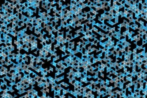 Abstract geometric pattern with blue, black, and gray shapes Stock Illustration