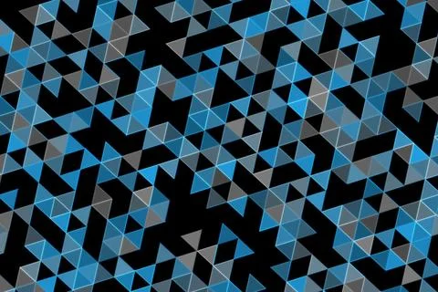 Abstract geometric pattern with blue, black, and gray shapes 库存插图