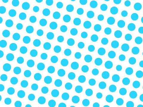 Abstract geometric pattern of blue circle dots in various sizes on white イラスト素材