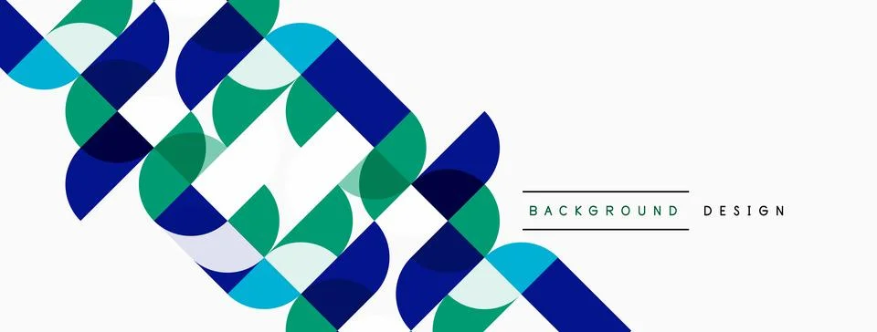 Abstract geometric pattern. Blue, green hues create dynamic visual flow. Stockillustratie