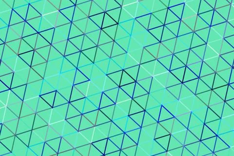 Abstract geometric pattern with blue lines on green background Stock Illustration