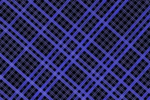 Abstract geometric pattern with blue lines and black background 库存插图