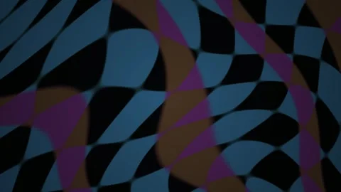 Abstract geometric pattern with blue, purple, and black shapes. Stock Footage 335504270