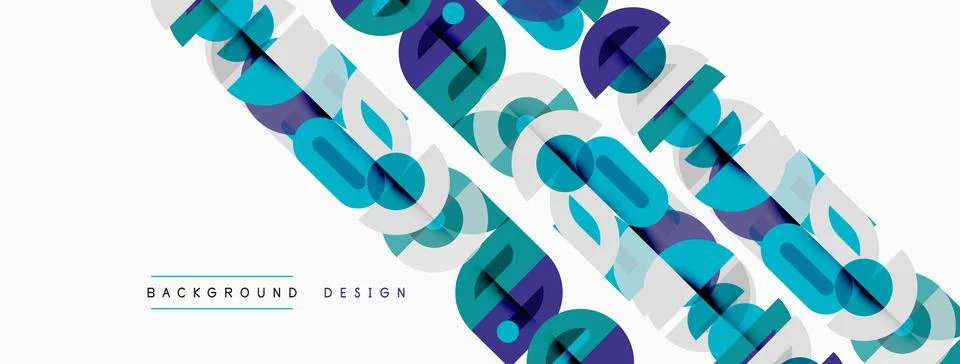 Abstract geometric pattern. Blue, purple hues create modern background design Stockillustratie