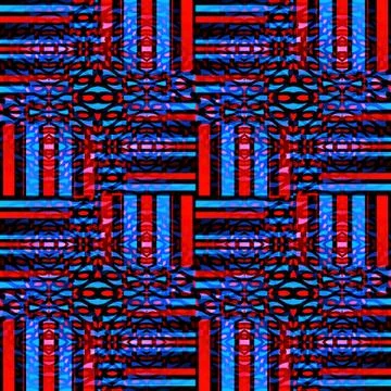 Abstract geometric pattern blue red pink black purple Stock Illustration