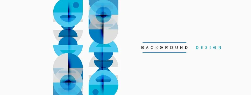 Abstract geometric pattern. Blue shapes overlap, creating vertical columns. 库存插图