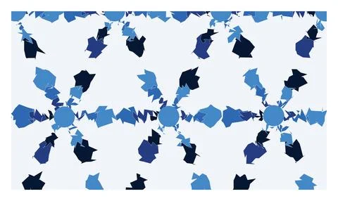 Abstract geometric pattern with blue shapes on white background for modern .. Illustrazione stock