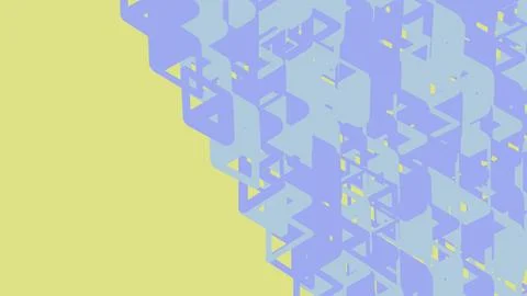 Abstract geometric pattern with blue shapes on yellow 스톡 일러스트