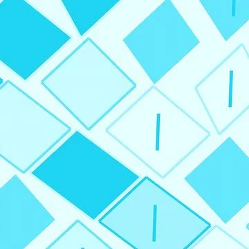 Abstract Geometric Pattern of Blue Squares and Lines Stock Illustration
