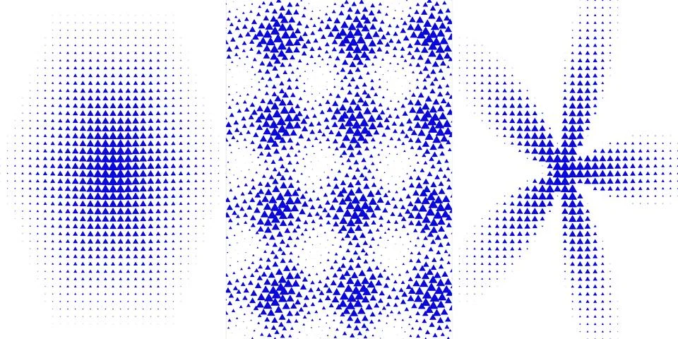 Abstract geometric pattern blue triangles design Stock Illustration