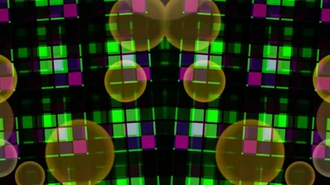 Abstract Geometric Pattern with Bokeh Lights Stock Footage 331493277