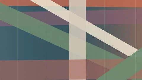 Abstract geometric pattern with bold diagonal stripes and blocks in teal, c.. 库存插图