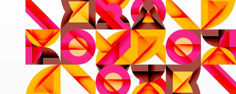 Abstract geometric pattern. Bold shapes intersect, creating dynamic visual Stock Illustration