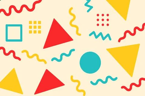 Abstract geometric pattern with bold shapes and colors 스톡 일러스트