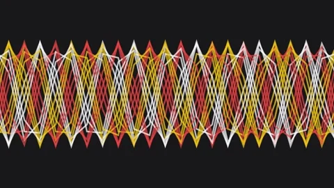 Abstract geometric pattern border design for seamless video backgrounds Stock Footage 343632154